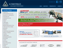 Tablet Screenshot of altamateriales.com.mx